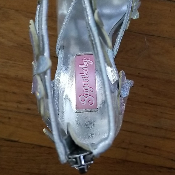 Sugarbaby Holographic Flower Heels Size 5 - Picture 4 of 6